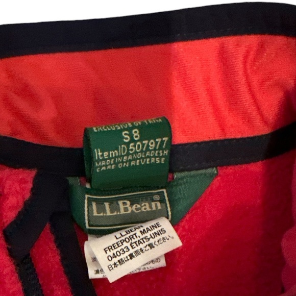 L.l.bean Kids Fleece Vest In Raspberry. Size S8. Big Kids Size Small. - Picture 3 of 3